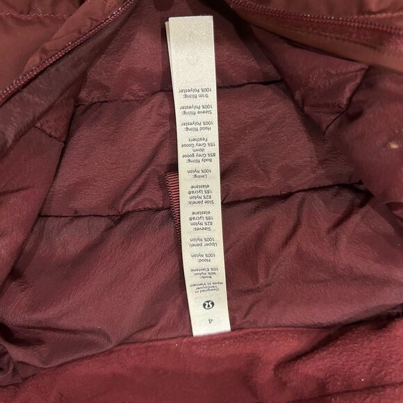 lululemon athletica Burgundy Puffer Jacket - Picture 3 of 9